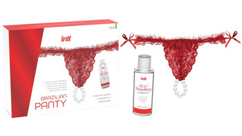 INTT Strawberry – Sexy Stringi i Żel Poślizgowy 50 ml | Truskawkowy Smak i Zmysłowa Stymulacja