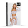 Bodystocking 2078 Soft Line White Zmysłowa Bielizna z Efektem Dwuczęściowym