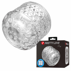 Masturbator Męski Dwustronny Pretty Love Cary – przezroczysty kompaktowy