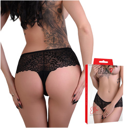 Czarne koronkowe majteczki Ella – otwarte figi Daring