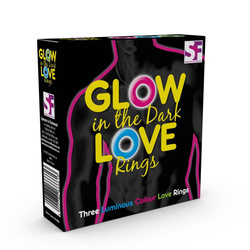 Komplet Świecących Ringów Na Członka - Glow In The Dark Love Rings