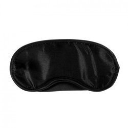 Czarna Satynowa Maska na Oczy - Padded Blindfold