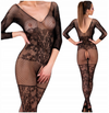 Delikatny Bodystocking Z Dłuższym Rękawem - LivCo Corsetti Celdon Black