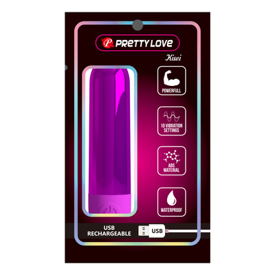 Mini wibrator damski pocisk Pretty Love Kiwi Purple 10 trybów wibracji