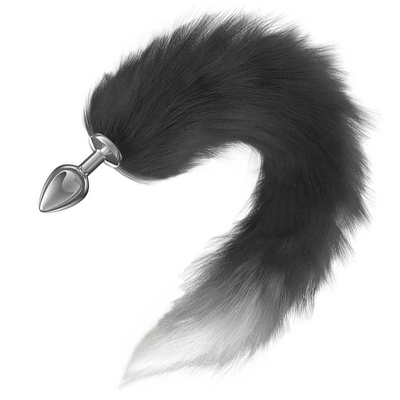 Korek Analny z Puszystym Ogonem Ripple Small – TPE falisty kształt, 7,5 cm