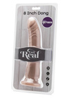 Wibrator Naturalny Z Przyssawką I Pilotem - Get Real 8 Inch Dildo Vibrating 22cm