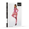 Bodystocking 2061 SoftLine Pink Zmysłowa Siateczkowa Bielizna z Głębokim Dekoltem