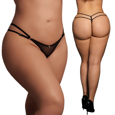 Stringi Damskie Ella Le Desir 06 czarne, seksowne Stringi