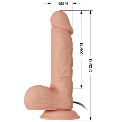 Beautiful Bahamut – Realistyczne Dildo z Wibracją, Przyssawką i Przewodowym Pilotem (Duży Rozmiar)