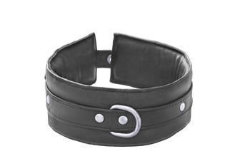 Czarna Obroża z Miękkiej Skóry Naturalnej Leder 1013