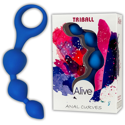 Silikonowe Korale Analne z Uchwytem - Alive Triball