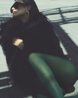 Rajstopy Zielone z mikrowzorem Galia 80 DEN – subtelna elegancja i komfort 