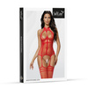 Zestaw Bielizny SoftLine 2054 Red – Koronkowy Czerwony Bodystocking