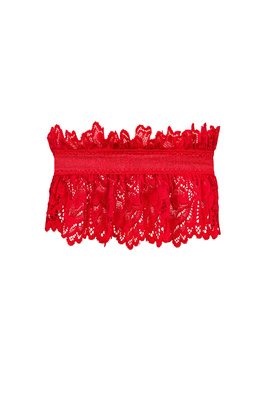 Amor Cherris – Podwiązka z Koronką i Satynową Kokardką Obsessive