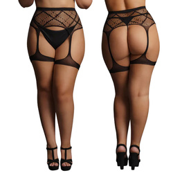 Pas do Pończoch z Siateczki i Paskami na Uda 56 Le Désir Plus Size