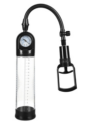 Pompa Powiększająca Penisa z Manometrem - Powerpump Bigger Men Black&Clear