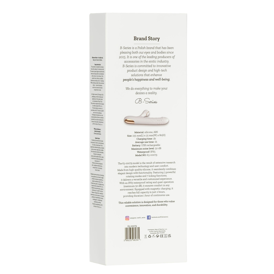 Good Vibrations 00079 –  Wibrator Ssąco-Rotacyjny I Liżący 23,5 Cm