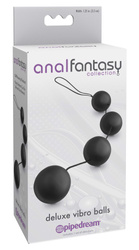 Wibrujące kulki analne czarne 17 cm Anal Fantasy Deluxe Vibro Balls