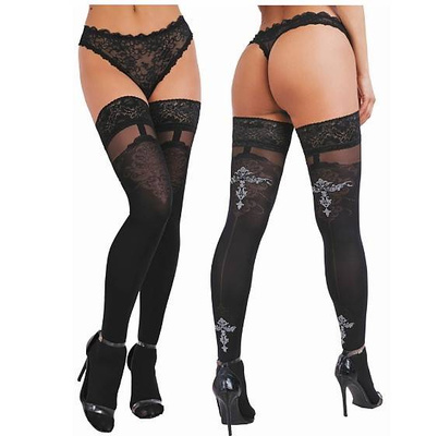 Pończochy Laida 40 DEN Black – samonośne, LivCo Corsetti Fashion