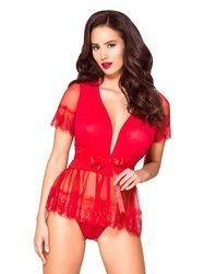 Erotyczny Peniuar i Stringi - Obsessive 870-PEI-3