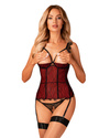 Zestaw Denissa Obsessive – Otwarty Gorset Cupless i Stringi Crotchless