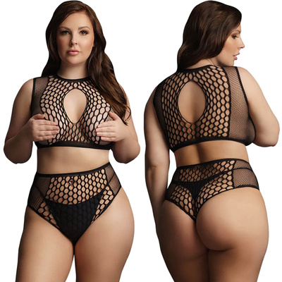 Komplet Dwuczęściowy z siateczki i wzorem fence net 27 Le Desir