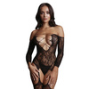 Bodystocking typu suspender z koronkowym wzorem Le Desir 32