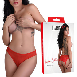 Sexy Czerwone Otwarte Majtki Nicolette Crotchless Panty – Daring