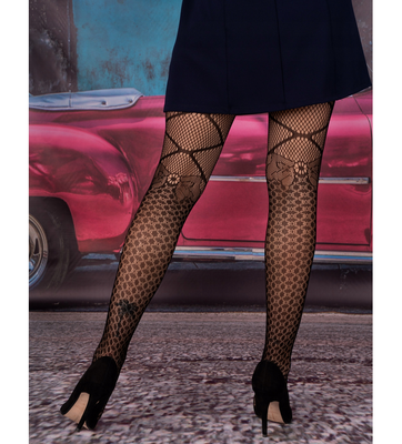 Kuszące Wzorzyste Kabaretki Angan LivCo Corsetti – Unikalny Wzór i Zmysłowy Splot