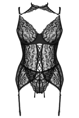 Gorset Giellandra Black LivCo Corsetti – Luksusowy Zestaw z Chokerem