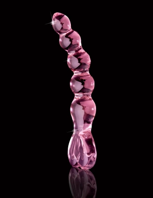 Kuleczkowe Szklane Dildo w Pięknym Różowym Kolorze Icicles No. 43