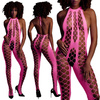 Neonowy Bodystocking Ouch! 835 Pink UV Siateczka Druga Skóra!