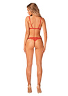 Zestaw Bergamore Obsessive – Czerwony, Otwarte Miseczki i Stringi Crotchless