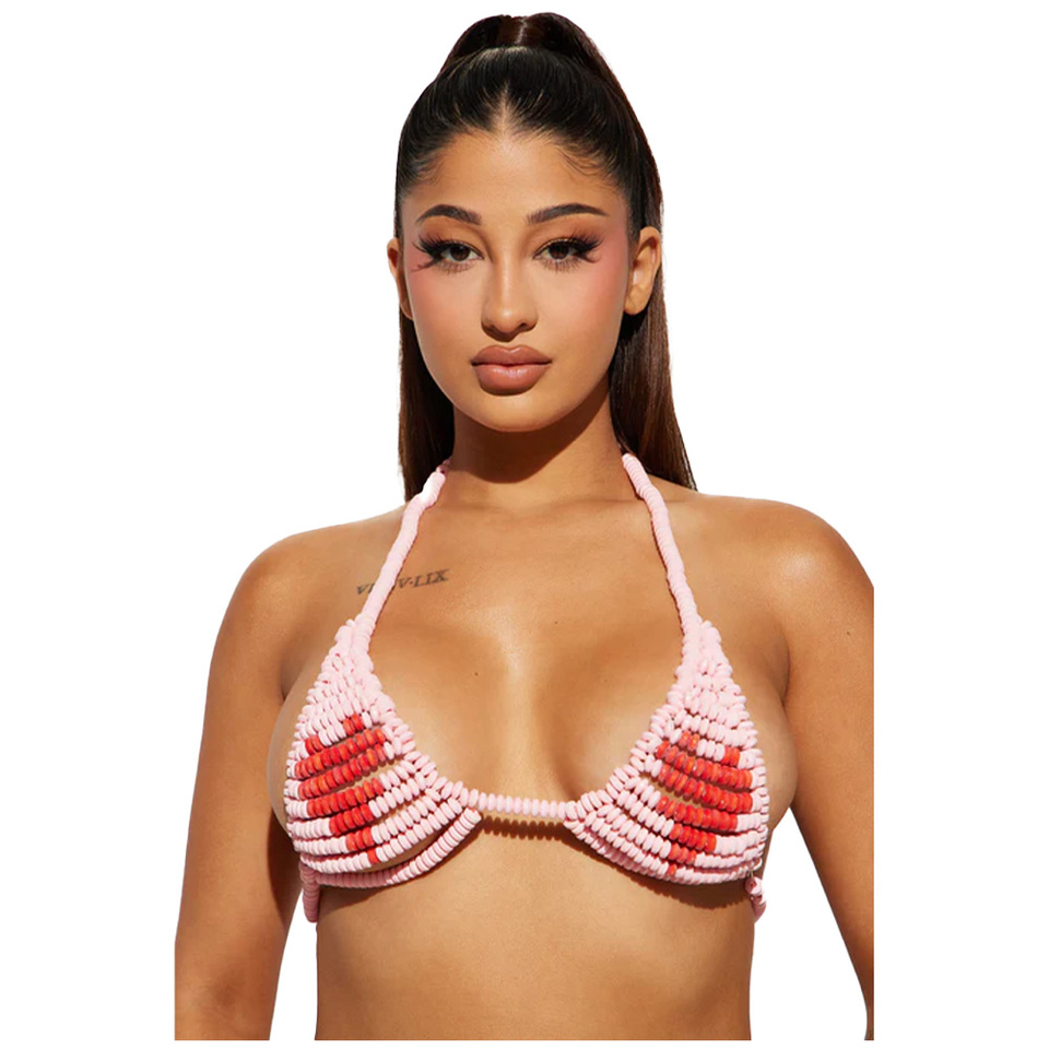 Zestaw Cukierkowej Bielizny Stringi I Biustonosz Z Sercem G-String And Bra