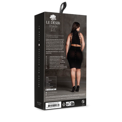 Dwuczęściowy Komplet z Crop Topem i Spódniczką z Wycięciami Kala 05 Le Désir 