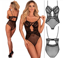 Body Orvina Livco Corsetti – Seksowna Czerń z Paseczkowym Dekoltem