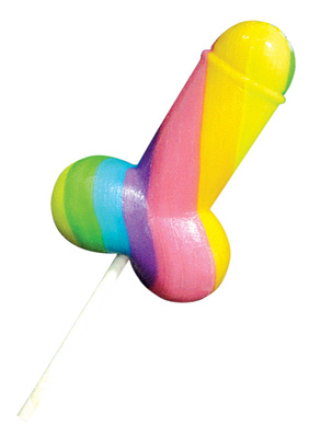Lizak Penis Na Patyku Tęczowy Rainbow Cock Pop 85g