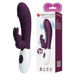 Wibrator łechtaczki Pretty Bunny silikonowy Pretty Love 20 cm,