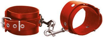 Kajdanki na ręce łączone karabińczykami Leder 2005