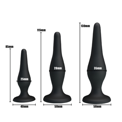 Komplet 3 Silikonowych Korków Analnych Pretty Love