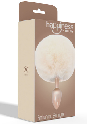 ToyJoy Happiness Enchanting – Korek Analny z Białym Puszystym Ogonkiem
