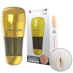 Ręczna Pochwa Masturbator CyberSkóra - Pretty Love Kitty Gold