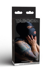 Maska BDSM Taboom 17132 – Spandex Hood z otworami na oczy i usta