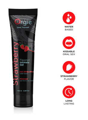 Żel Intymny Truskawka LUBE TUBE ORGIE 100ml – Smakowy, Długi Poślizg!