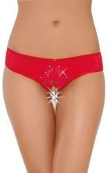 Czerwone stringi damskie otwarte SoftLine 2400