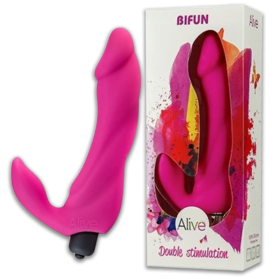 Wibrator Silikonowy Ze Stymulatorem Łechtaczki - Alive Bifun