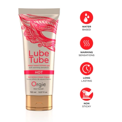 Lubrykant ORGIE Lube Tube HOT 150ml – Rozgrzewający Żel na Wodnej Bazie, Bezzapachowy!