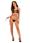 Zestaw Cordellis Obsessive – Sexy Top i Stringi, Wet Look