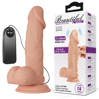 Beautiful Zebulon – Realistyczne Dildo z Wibracją, Przyssawką i Przewodowym Pilotem