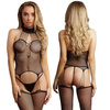 Bodystocking z chokerem i sznurowanym dekoltem Le Desir 35